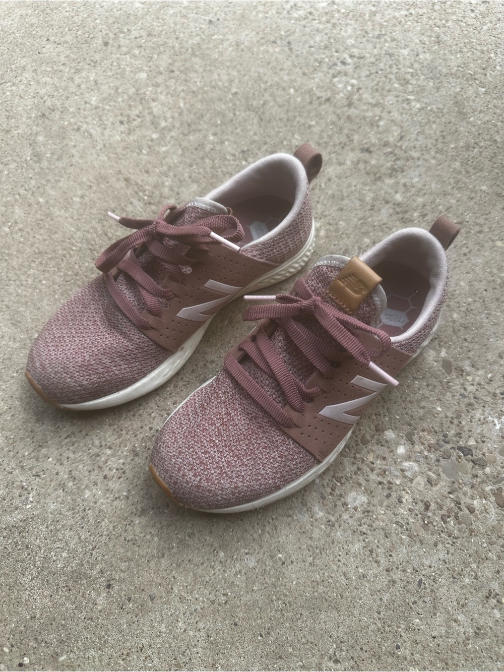 New Balance Light Pink Knit Lace-Up Sneakers WSPTLY1 size 7